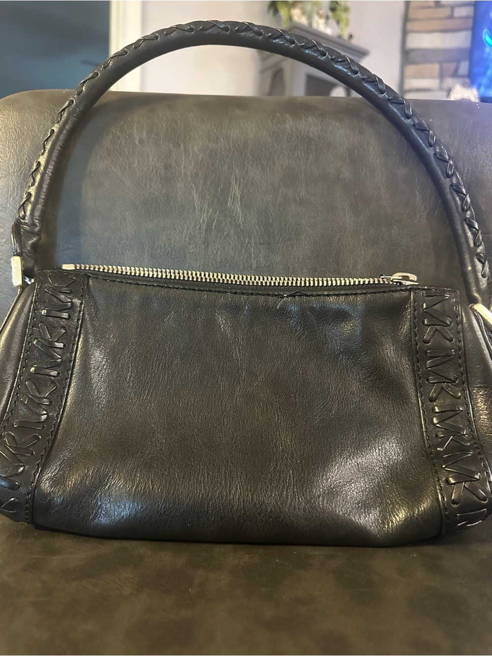 Rare Michael Kors Black Leather Shoulder Bag